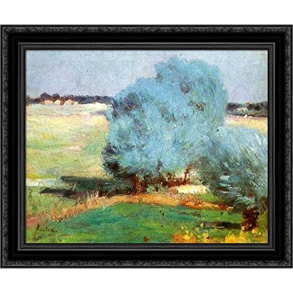 Chiajna Willows 24x20 Black Ornate Wood Framed Canvas Art by Stefan Luchian