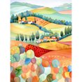 thumbnail image 1 of Chianti Italy Rolling Hills Folk Art Extra Large XL Wall Art Poster Print, 1 of 3