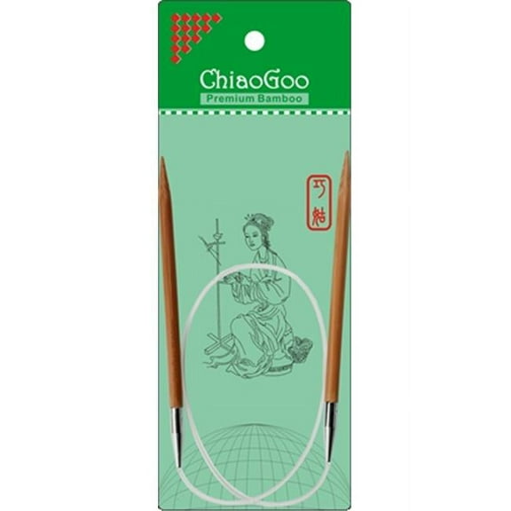 ChiaoGoo 24 Inch Bamboo and Wood Circular Knitting Needles (Tip Sizes US- to US-5)