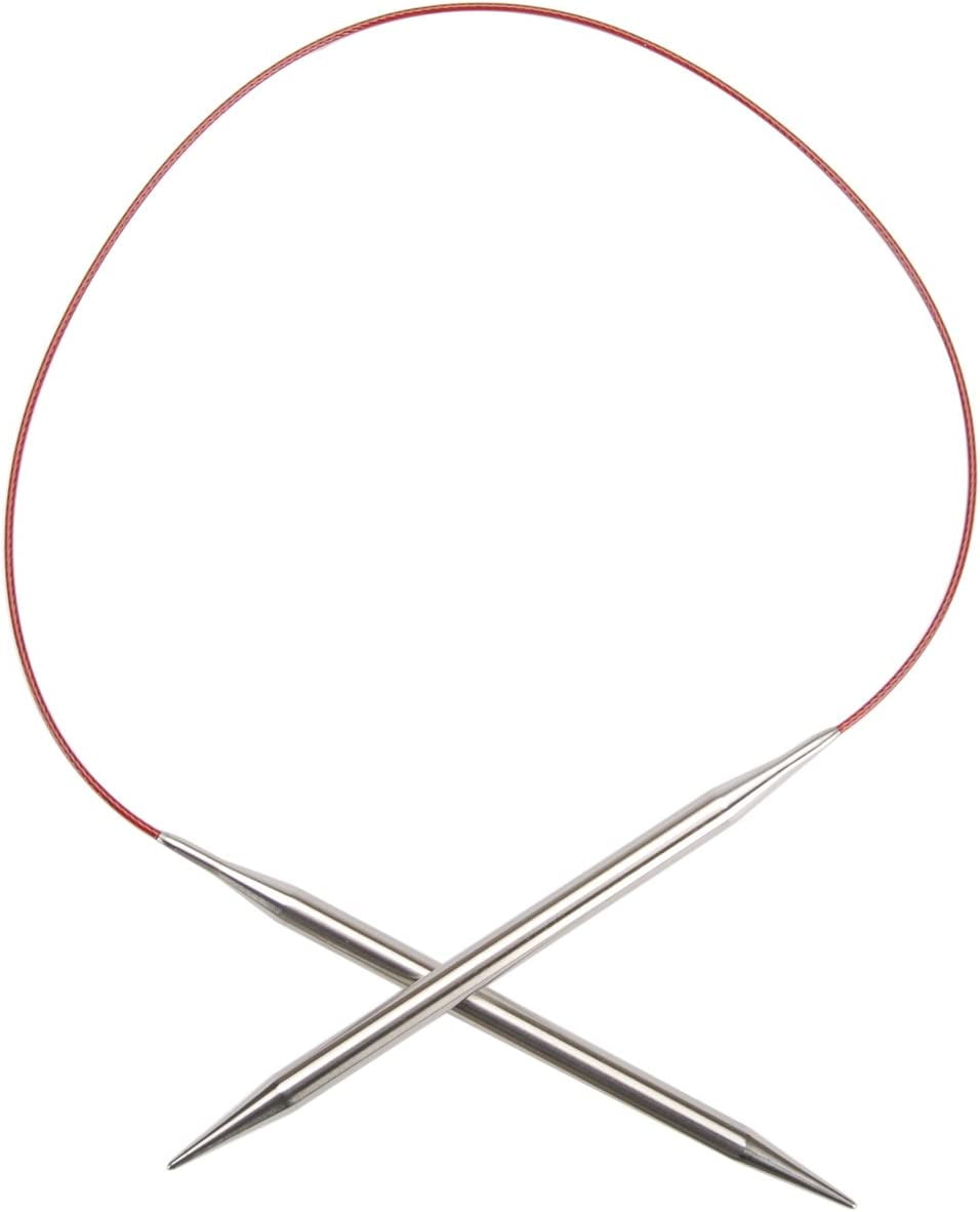 ChiaoGoo 24Inch Red Lace Stainless Steel Circular Knitting Needles, 6