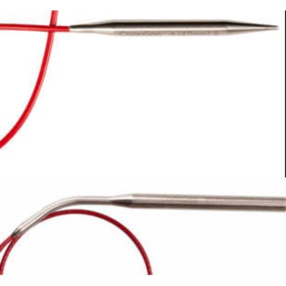 ChiaoGoo 24 Inch Regular Red Stainless Steel Circular Knitting Needles (Tip Sizes US- to US-11)