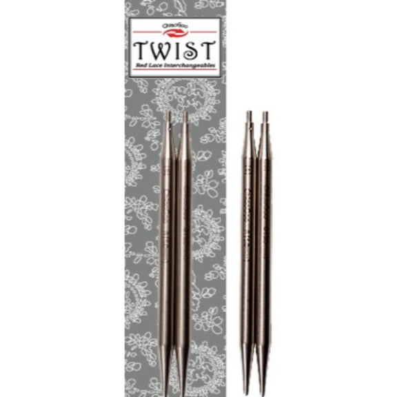 ChiaoGoo 5 Inch (13 cm) TWIST Lace Stainless Steel Knitting Needle Interchangeable Tips (All Sizes)