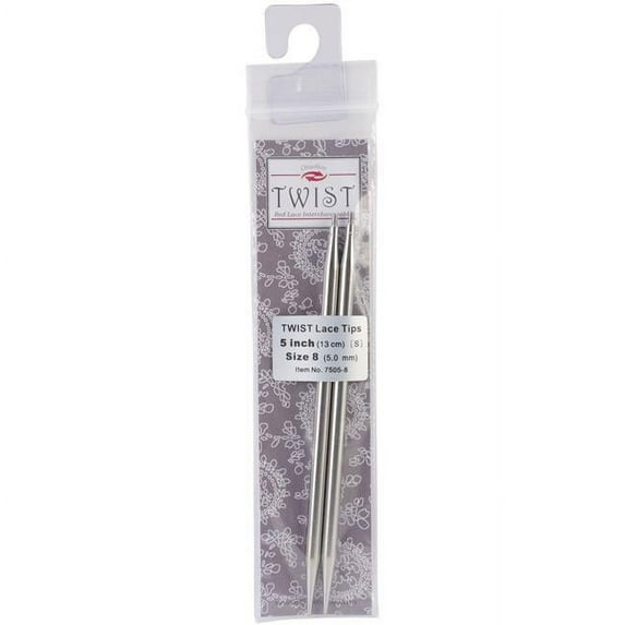 ChiaoGoo 5 Inch (13 cm) TWIST Lace Stainless Steel Knitting Needle Interchangeable Tips (All Sizes)