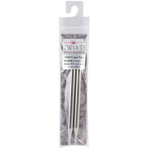 ChiaoGoo 5 Inch (13 cm) TWIST Lace Stainless Steel Knitting Needle Interchangeable Tips (All Sizes)