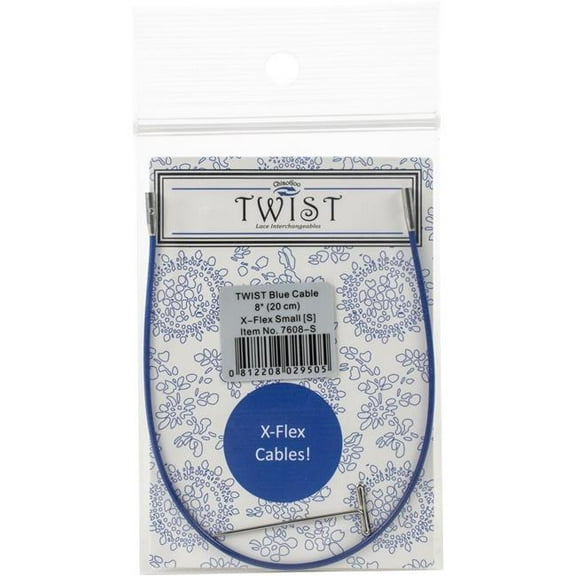 ChiaoGoo TWIST X-Flex Blue - [S] Small Interchangeable Cables - For US-2 (2.75 mm) to US-8 (5 mm) Tips