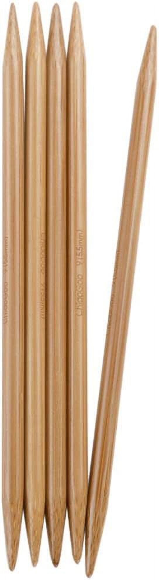 ChiaoGoo Double Point Dark Patina Knitting Needles 6" 5/Pkg, Size 7/4