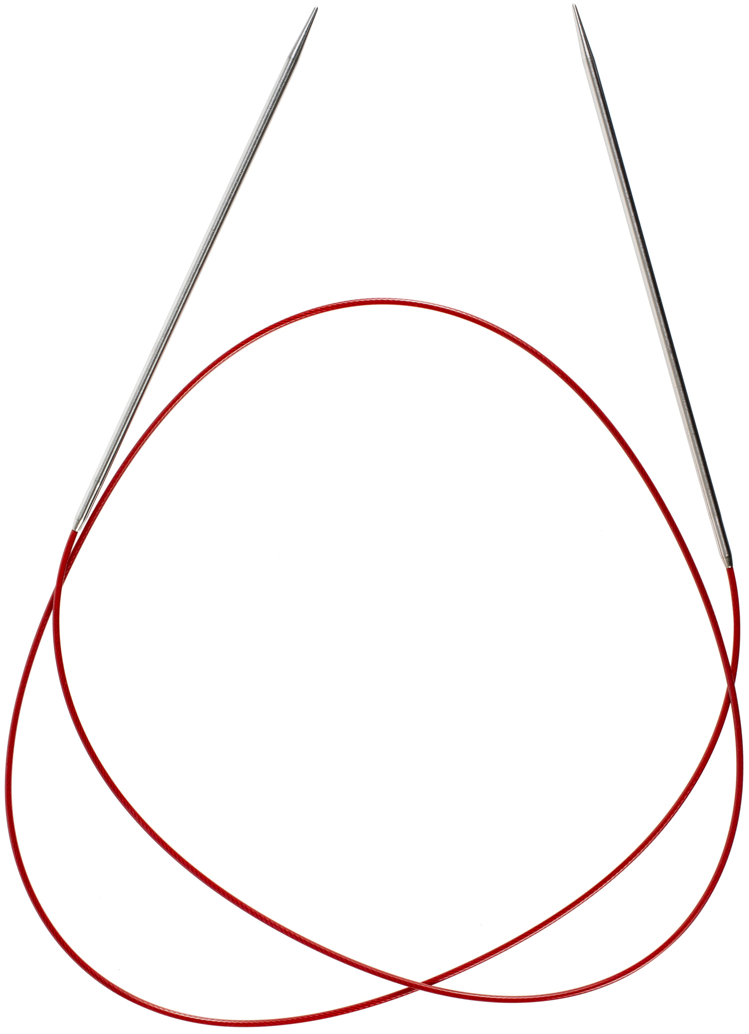 ChiaoGoo Circular Knitting Needle, Silver, Red, Size-US-0(2mm)