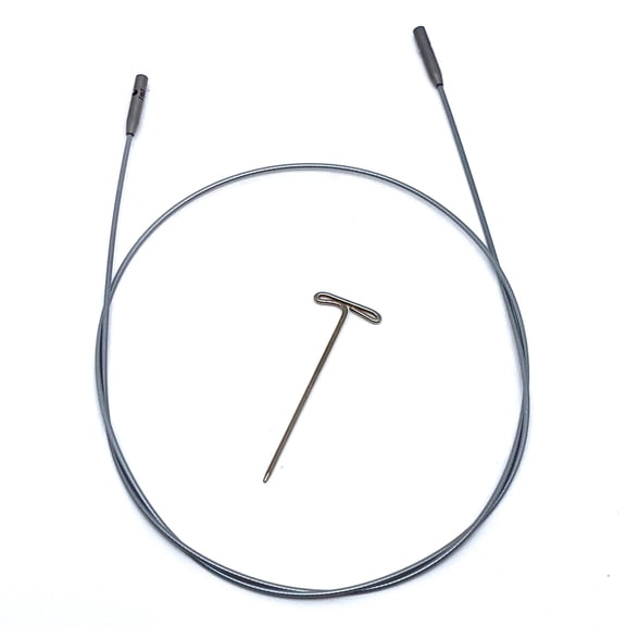 ChiaoGoo SWIV36 Silver - [S] Small Interchangeable Stainless Steel Cables - For US-2 (2.75 mm) to US-8 (5 mm) Tips
