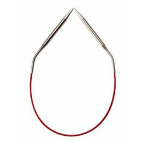 ChiaoGoo Stainless Steel Regular Red Circular Knitting Needles, 16" (40 cm), US 11 (8 mm)