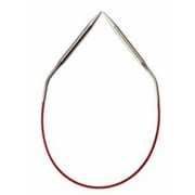 ChiaoGoo Stainless Steel Regular Red Circular Knitting Needles, 40" 100 cm, US 10.5 6.5 mm