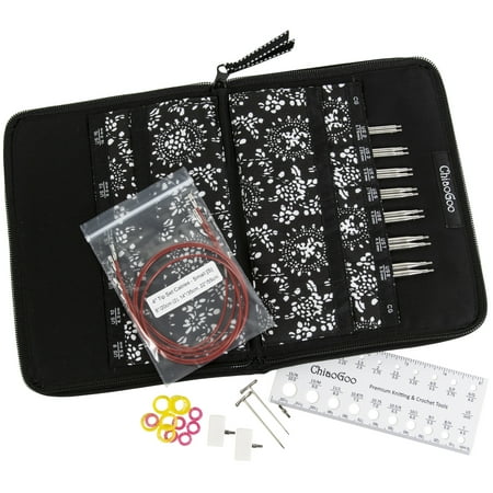 ChiaoGoo TWIST Red Lace Intchg Knitting Needle 4" Tip Set-Small