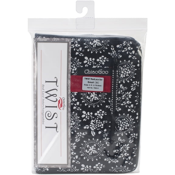 ChiaoGoo TWIST 5-Inch Stainless Steel Red Lace Interchangeable Knitting Needles - Small Set