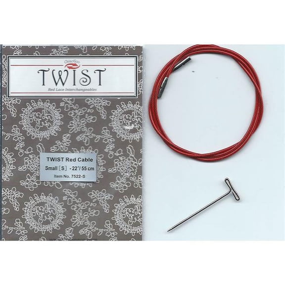 ChiaoGoo TWIST - [S] Small Interchangeable Red Cables - For US-2 (2.75 mm) to US-8 (5 mm) Tips
