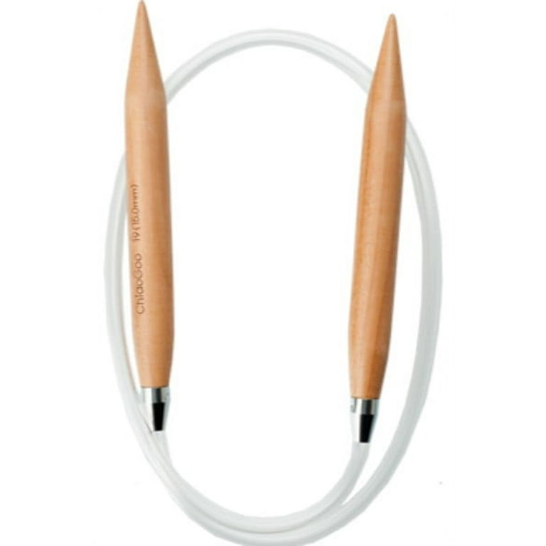 ChiaoGoo Wood Circular Knitting Needles: US Size 19; 24-Inch Cable