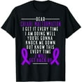 thumbnail image 1 of Chiari Malformation Awareness get back up Purple Ribbon T-Shirt, 1 of 4