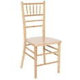 thumbnail image 1 of Chiavari Wood Stacking Chair - Natural/Ivory Cushion, 1 of 2