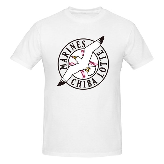 Chiba Lotte Marines Short Sleeve T-Shirt Crewneck Cotton Classic Tee Shirt Tops