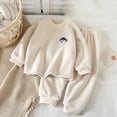 thumbnail image 1 of Chibenne Children's Girls Boys Fuzzy Outfits, Winter Clothes, Kids Fleece Long Sleeve Crewneck Tops and Pants 2-Piece Set Size 4T, 1 of 5