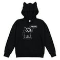 thumbnail image 1 of Chibi Cat Youth Girl's Black Long Sleeve Cosplay Hoodie With 3D Ears-Medium, 1 of 2