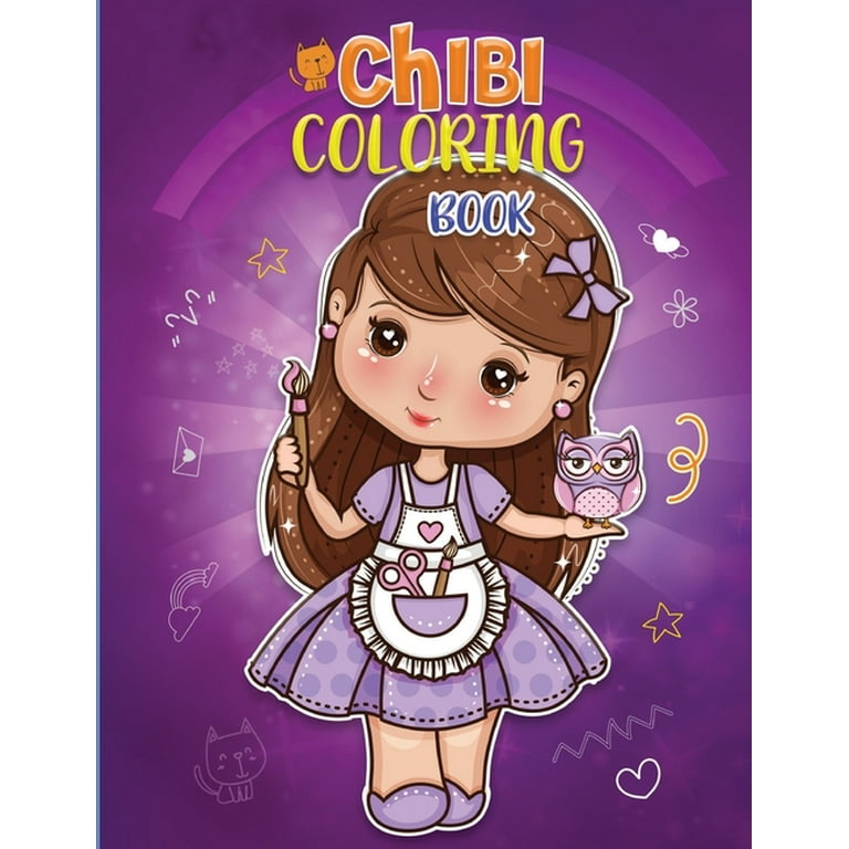 Chibi Girl Coloring Book: Cute Coloring Pages for Teens and Adults