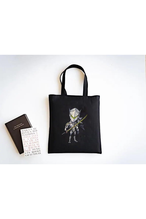 Chibi Genji Tote Bag with Adorable Overwatch Style, a gift just for you