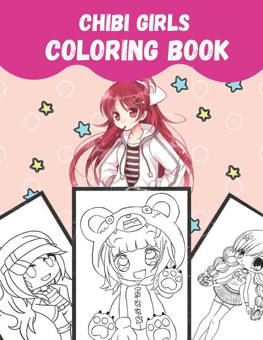 Chibi Girl Coloring Book: Cute Coloring Pages for Teens and Adults