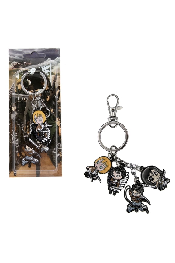 Chibi Levi Eren Armin Mikasa - Attack on Titan 1" Keychain 4 pc. Pendant