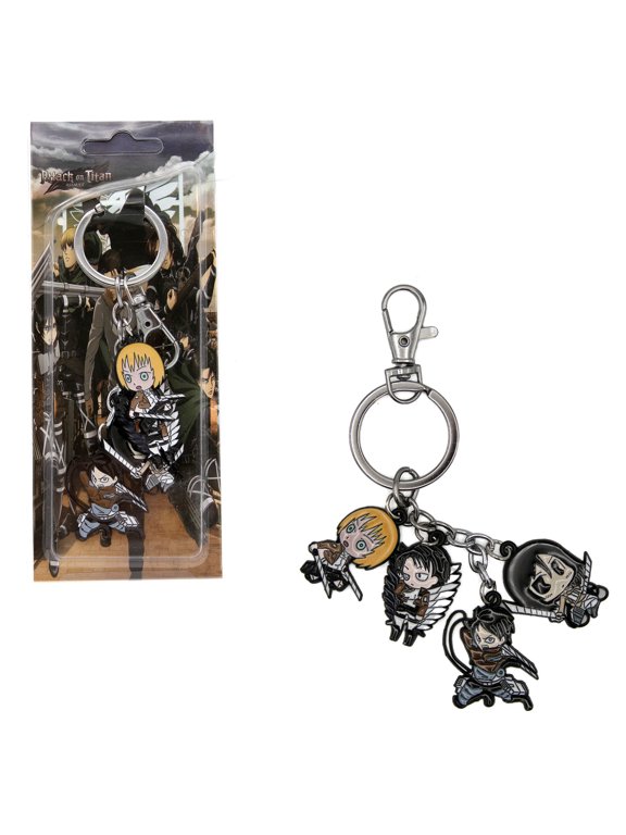 Chibi Levi Eren Armin Mikasa - Attack on Titan 1" Keychain 4 pc. Pendant