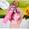 thumbnail image 1 of Chibi Rainbow Unicorn Rubber Keychain Charm, 1 of 2