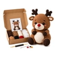 thumbnail image 1 of Chibi-Style Doll DIY Christmas Crochet Kit for Beginners, Easy Amigurumi Doll Craft Set with Full Yarn Tools, DIY Stress Relief Hobby Kit for Women Craft Lovers Xmas Present Reindeer, 1 of 7