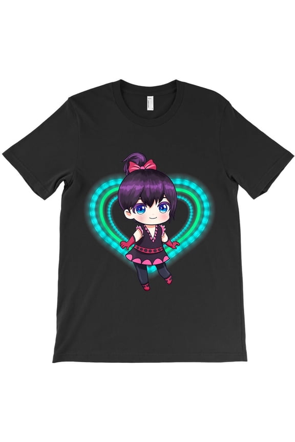 Chibi Style Kawaii Anime Girl Graphic Tee, Japanese Cartoon Lover H49357 Unisex T-Shirt, Up to 5XL Available