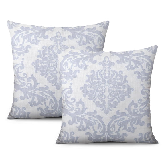 Chic 20x20 Gray White Cushion Covers – Set of 2, Perfect Blend for Sofa, Couch or Outdoor Decoration