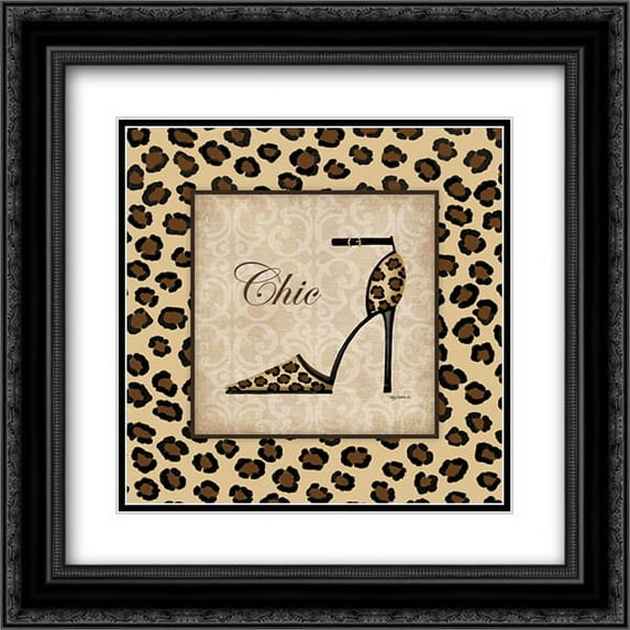 Chic 2x Matted 20x20 Black Ornate Framed Art Print by Middlebrook, Kathy