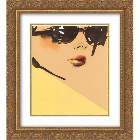 Chic 2x Matted 20x24 Gold Ornate Framed Art Print by Ashley David