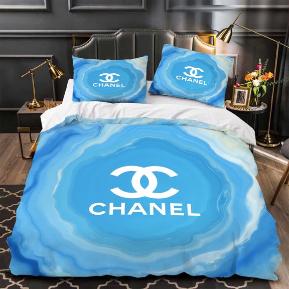 Chic 3-Piece Blue Duvet Cover Set with Swirl Pattern Includes Matching Pillows Perfect for Modern Bedrooms