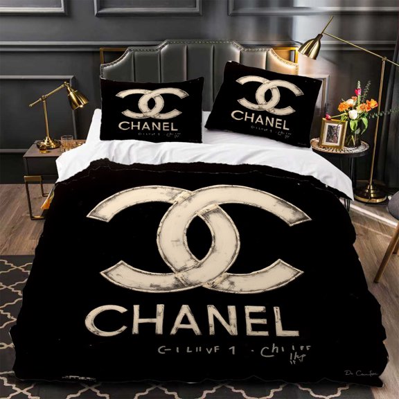 Chic 3-Piece Duvet Cover Set - Black Design Modern Padded Headboard Style Perfect for Contemporary Bedrooms