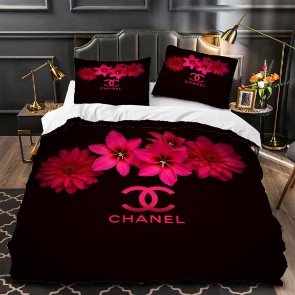 Chic 3-Piece Duvet Cover Set - Black Floral Design with Elegant Modern Bedroom Decor Stylish & Vibrant