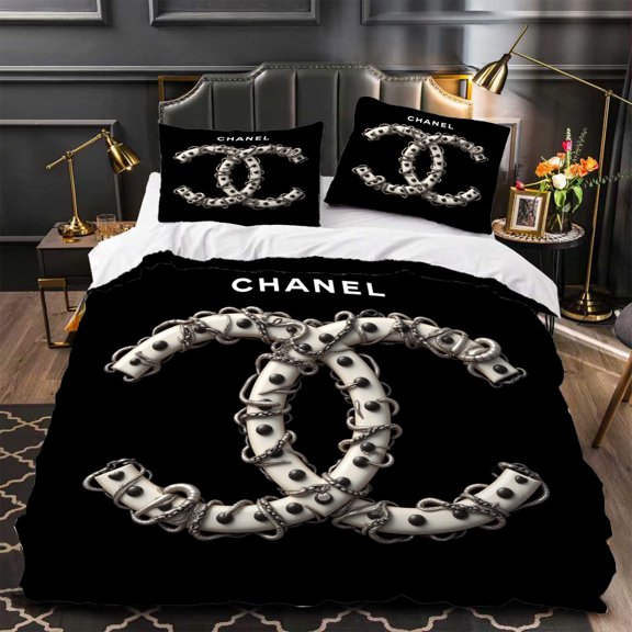 Chic 3-Piece Duvet Cover Set - Black & White Bedding for Modern Bedrooms