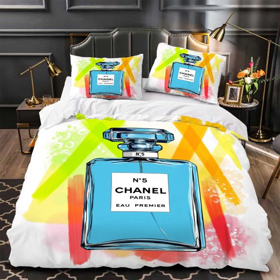 Chic 3-Piece Duvet Cover Set - Vibrant Design with Colorful Abstract Patterns in Blue Green Yellow & Orange