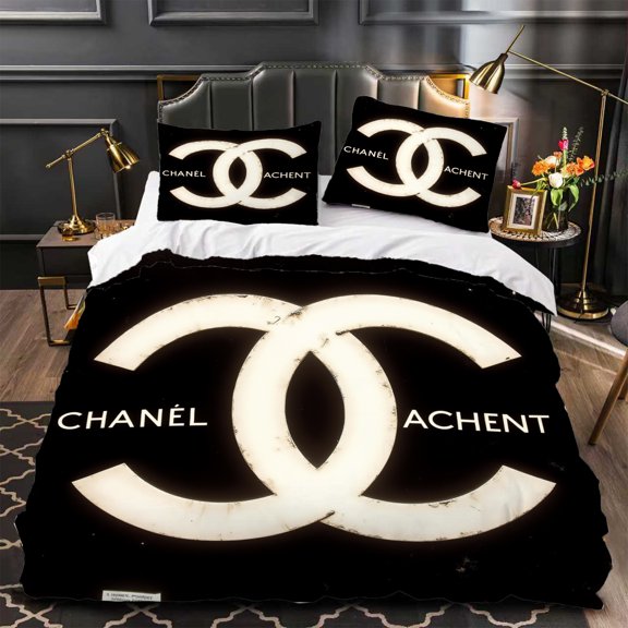 Chic 3-Piece Duvet Cover Set with Illuminated Modern Gray & Black Design Perfect for Contemporary Bedrooms