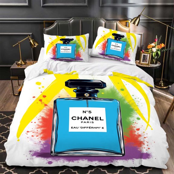 Chic 3-Piece Duvet Cover Set with Vibrant Design & Colorful Splash Pattern - Modern Bedroom Decor