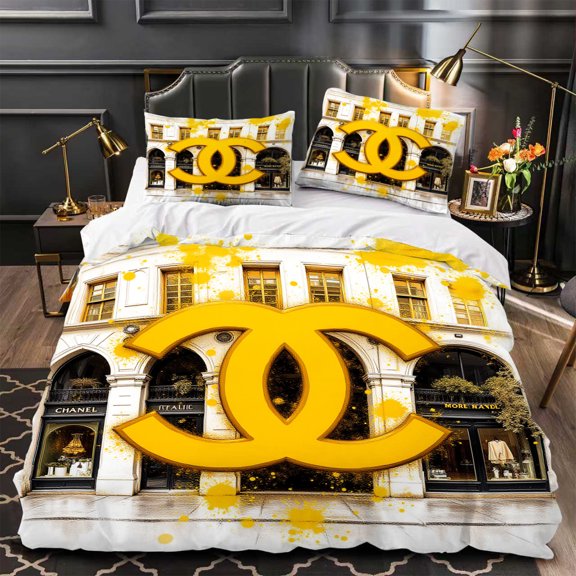 Chic 3-Piece Duvet Cover Set with Vibrant Yellow Splatter Design on White Perfect for Modern Bedrooms