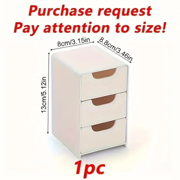Chic 3-Tier Desk Organizer with Drawers - Ideal for Office Supplies, Jewelry and Cosmetics Storage - Portable Divider Box