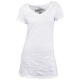 thumbnail image 1 of Chic 5108VC100LRG Juniors Crushed Jersey Tee Poly T-Shirt, White - Large, 1 of 1