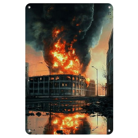 Chic 8x12" Frameless Tin Wall Art - Versatile Home Decor for Living Room, Bedroom, Bar