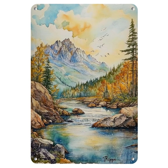 Chic 8x12" Wrought Iron Wall Art - Exquisite Oil & Tin Paintings for Home Decor, Perfect for Room Decor