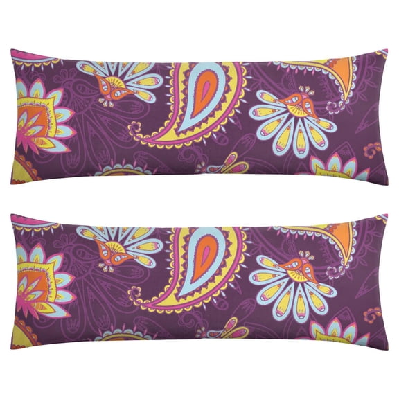 Chic Abstract Body Pillow Cover 20x54 - Decorative Ethnic Pillowcase with Invisible Zipper, Stretchy & Durable for Office or Home Decor