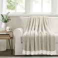 thumbnail image 1 of Chic And Soft Knitted Throw Neutral Single 50x60, 1 of 11