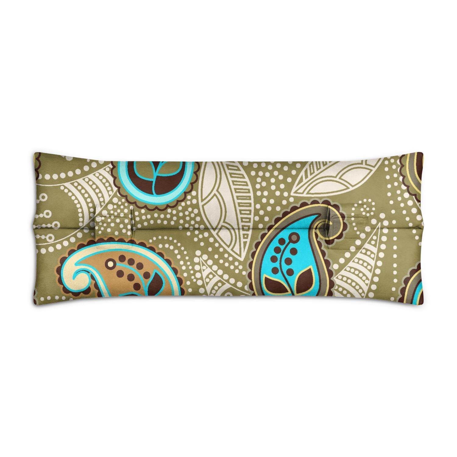 Chic Artistic Elegant Seatbelt Pillow for Post-Surgery - Mastectomy Breast Cancer Heart Surgery Recovery - Classic Paisley Car Cushion with Hook-and-Loop Straps