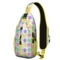 thumbnail image 1 of Chic Artistic Sling Bag for Women and Men, Rainbow Abstract Crossbody Backpack with Anti-theft Design and Multiple Compartments for Everyday Travel, 1 of 6